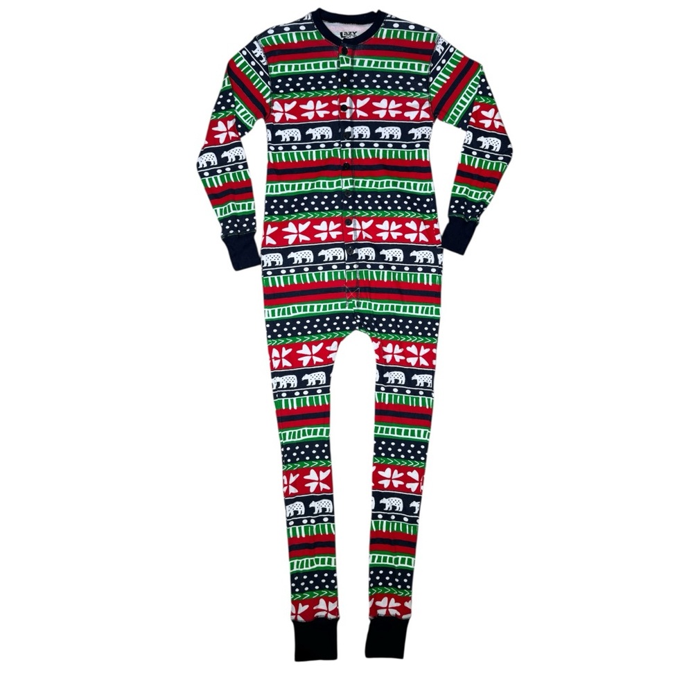 Lazy One Bear Essentials Flapjack Pajamas XS One-piece Button Polar Bear